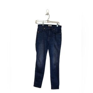 WOMENS MADEWELL MEDIUM WASH 10” HIGH RISE SKINNY JEANS STRETCH SIZE 27